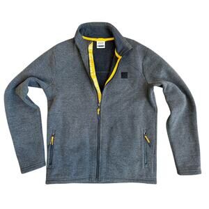 OXBOW Full Zip Up Fleece Jacket Pullover Men's Medium Gray Long Sleeve Gorpcore